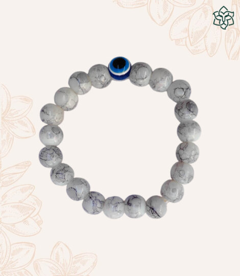 Multi colour-Evil-Eye-Bracelet-White-1