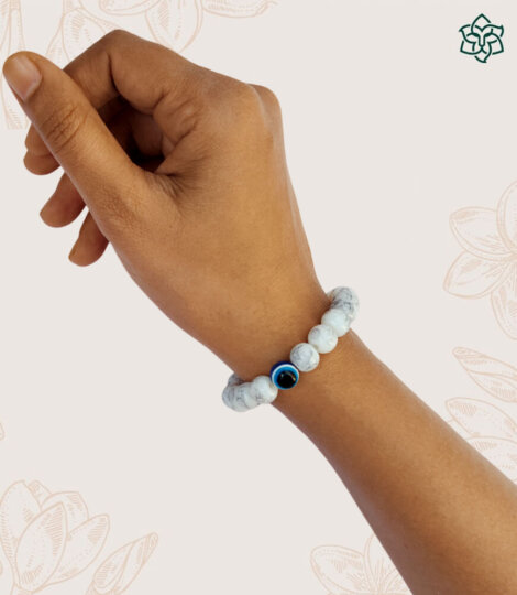 White Evil Eye Bracelet