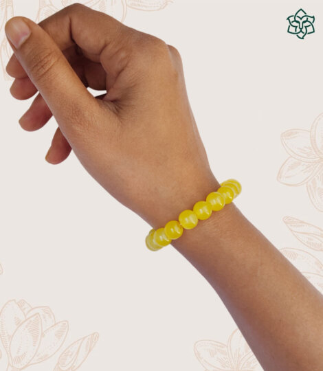 Plain Beads Yellow Bracelet