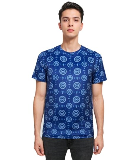 Taj-Mahal-Warli-Blue-T-shirt-1