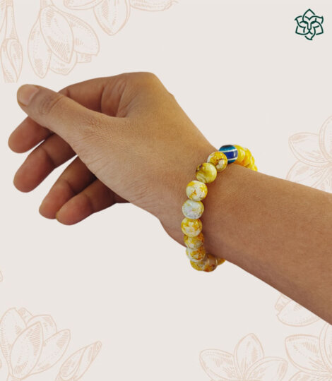 Evil Eye Bracelet Yellow with Black