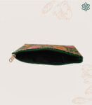 Assorted Paisley Leather Green Pouch