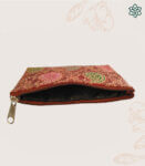 Assorted Paisley Leather Maroon Pouch