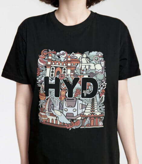 Hyderabad Doodle T-Shirts