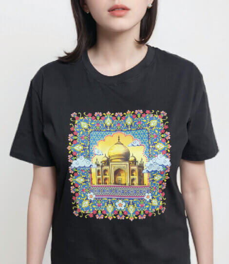 TAJ Floral Popart Print T-Shirt
