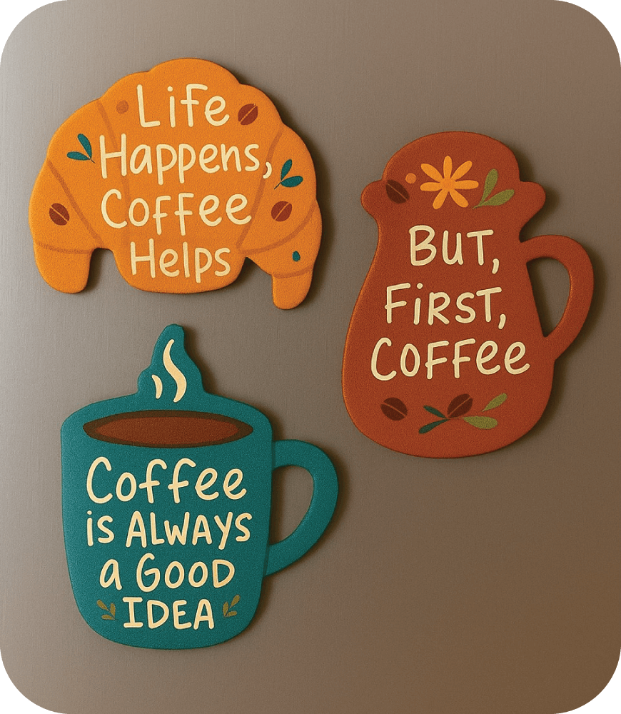 Coffee/café themed magnets​