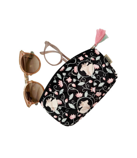 Pichwai Black Small Pouch