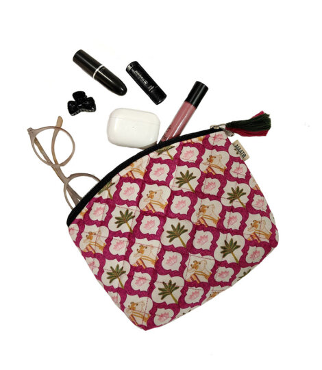 Pink Pichwai Medium Pouch
